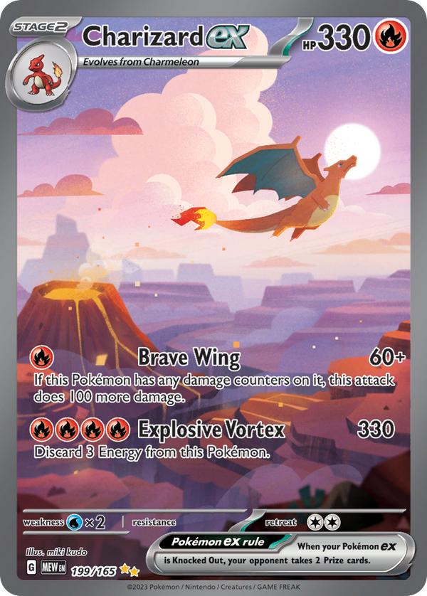 Pokémon Charizard ex Special Illustration Rare 199/165 Scarlet & Violet 151 PSA 10, card scan, front